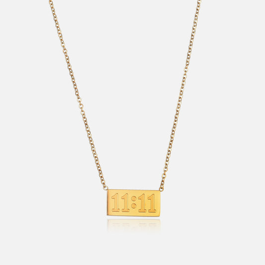 18K Gold Plated Necklace Unique Design for Manifestation 11:11 0