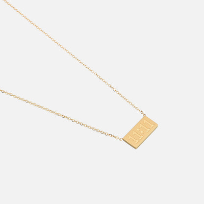 18K Gold Plated Necklace Unique Design for Manifestation 11:11 1