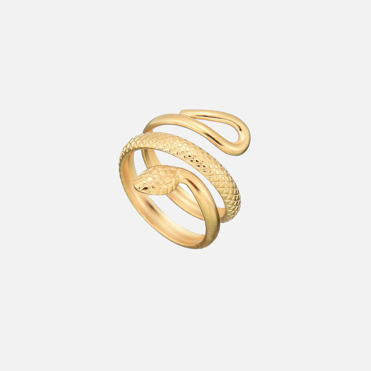 Adjustable Snake Ring Intricate Design Unique Statement Accessory 1