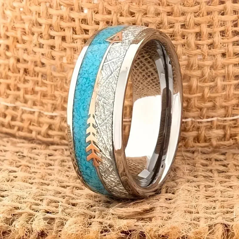 Antique Silver Ring Enamel Design Elegant Style 0