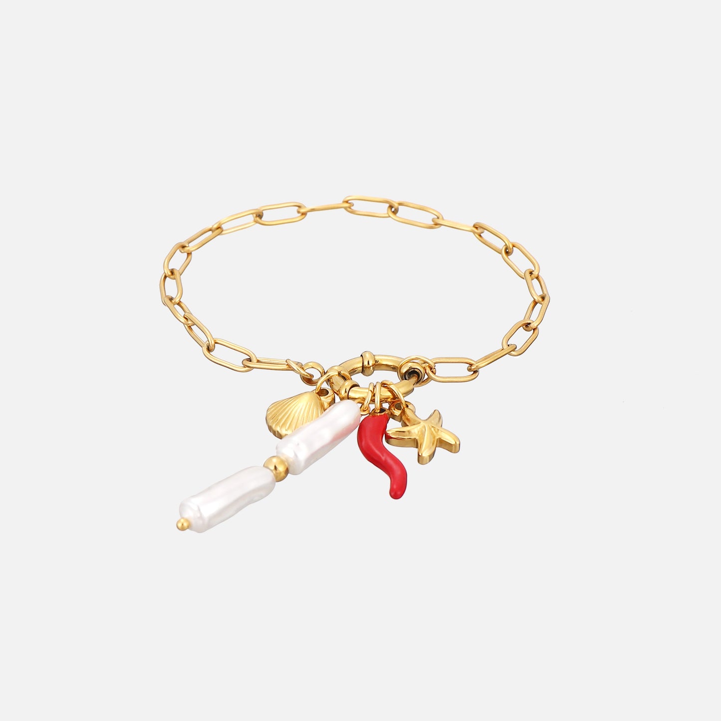 bracelet colorful shells pearls — Bracelet Colorful Shells and Pearls Waterproof Lightweight Design