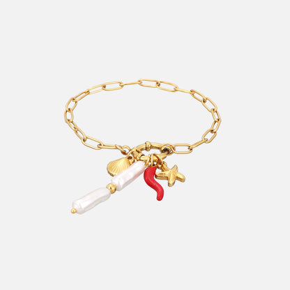 bracelet colorful shells pearls — Bracelet Colorful Shells and Pearls Waterproof Lightweight Design