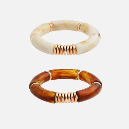 Bracelet Set Smooth Ivory Beads Waterproof Elegant Everyday Wear 0