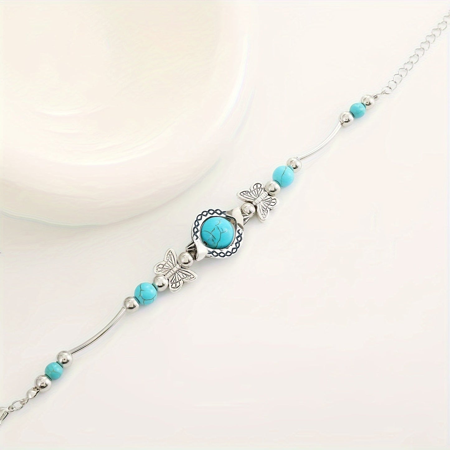 Bracelet White Gold Butterfly Design Adjustable for Any Occasion 3