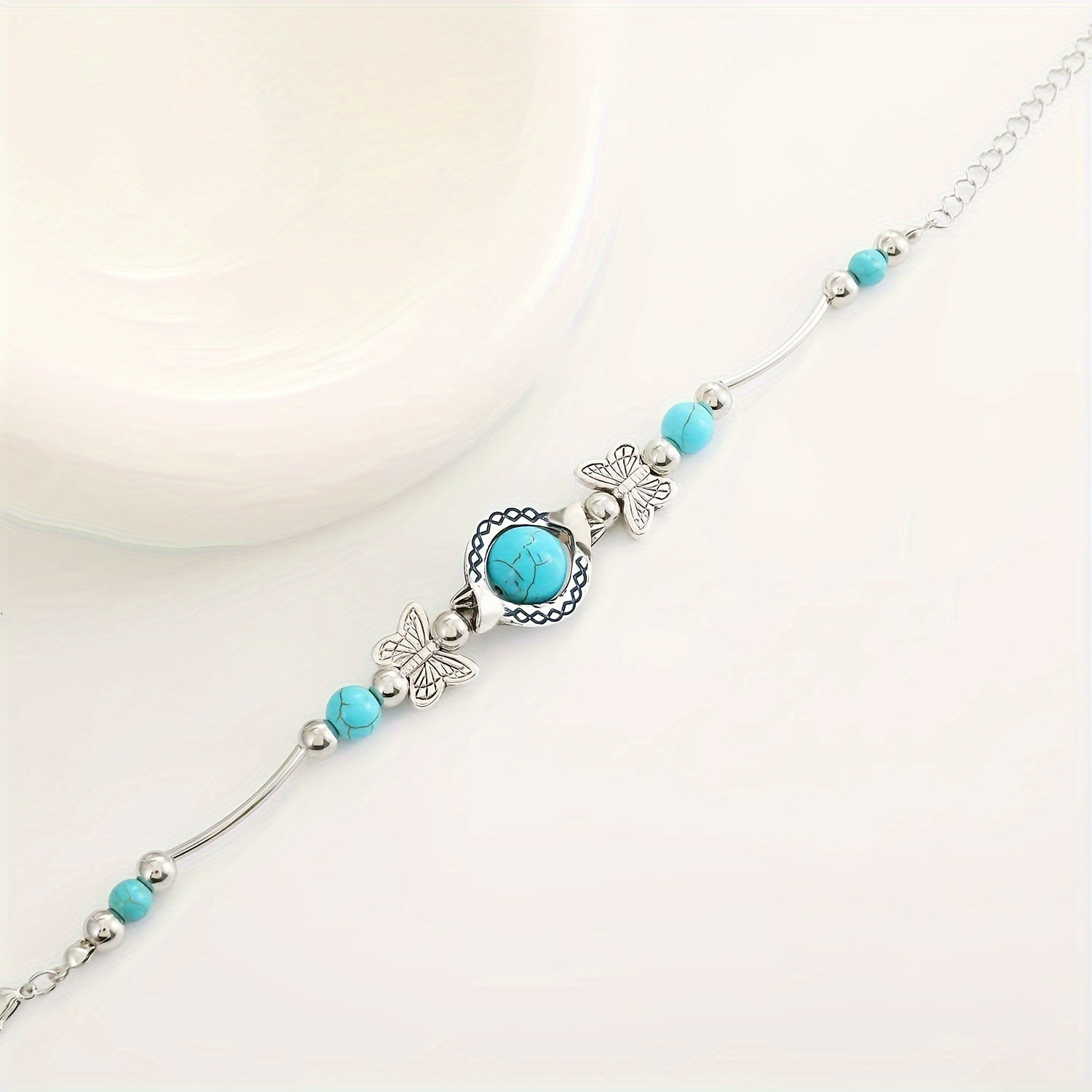 Bracelet White Gold Butterfly Design Adjustable for Any Occasion 3