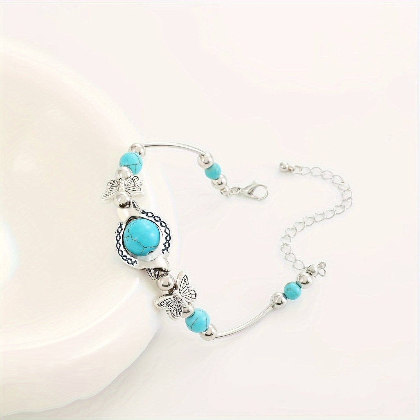 Bracelet White Gold Butterfly Design Adjustable for Any Occasion 4