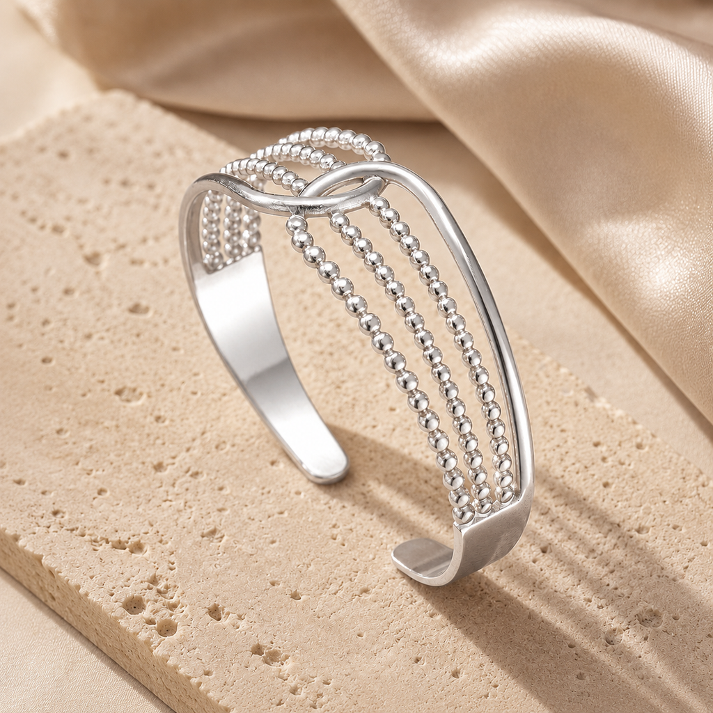 Ball Wave Cuff Bracelet