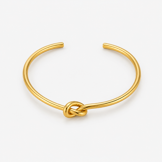 gold knot open cuff