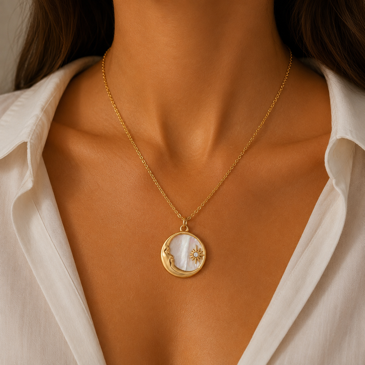 Necklace Celestial Design Adjustable Chain Elegant Accessory