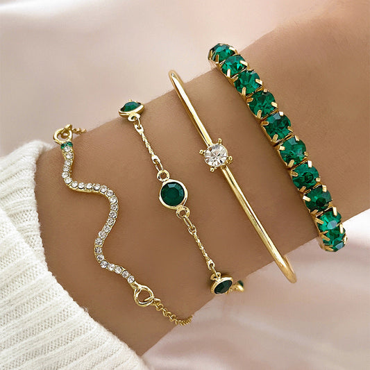 Gold Bracelet Set Elegant Design Adjustable Fit for Any Occasion 0
