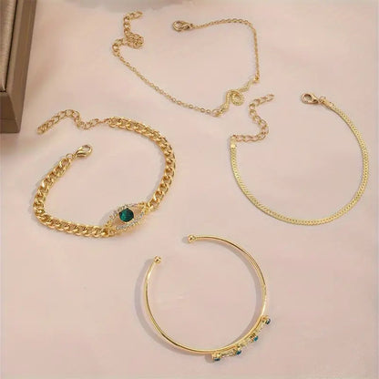 Gold Bracelet Set Elegant Design Versatile Accessory for Any Occasion 2
