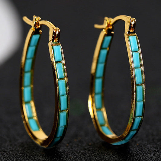 Gold Hoop Earrings Elegant Design Lightweight for Versatile Wear 0