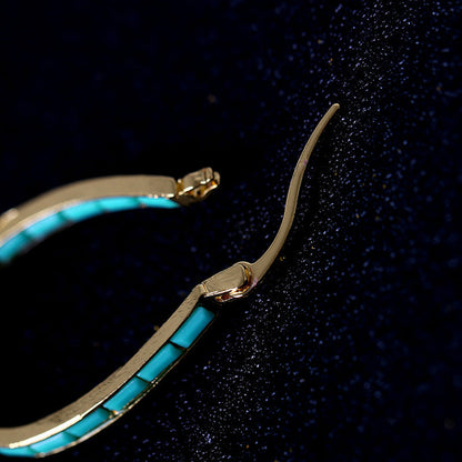 Gold Hoop Earrings Elegant Design Lightweight for Versatile Wear 2
