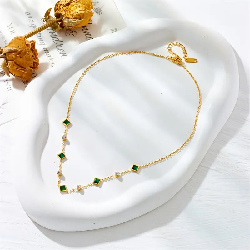 Gold Necklace Elegant Design Adjustable Length Versatile Style 1
