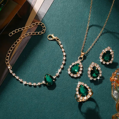 Jewelry Set Gold Necklace and Earring Set Elegant Design for Occasions 1