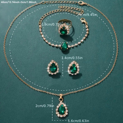 Jewelry Set Gold Necklace and Earring Set Elegant Design for Occasions 3