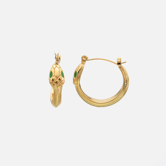 Snake-Shaped Earrings Hypoallergenic Waterproof Chic Accessory 0