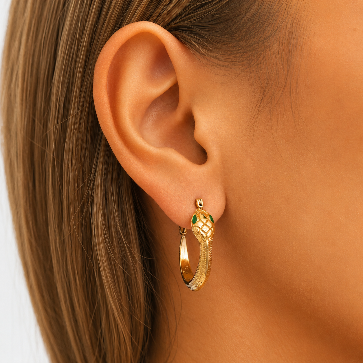 Snake-Shaped Earrings Hypoallergenic Waterproof Chic Accessory 2