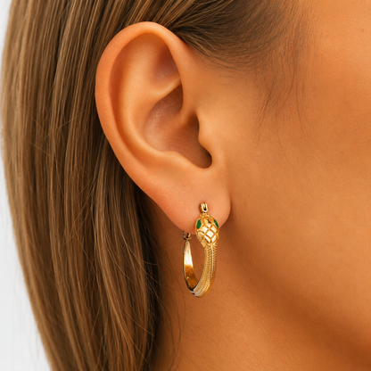 Snake-Shaped Earrings Hypoallergenic Waterproof Chic Accessory 2