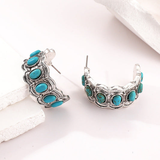 White Gold Shoreline Earrings Elegant Design for Everyday Wear 0