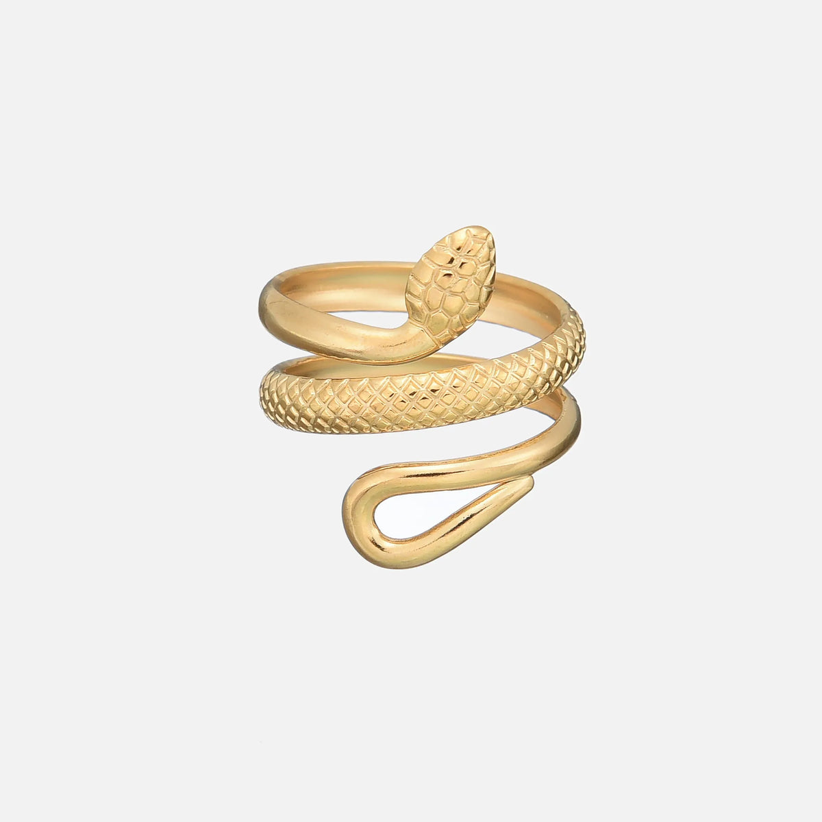 Adjustable Snake Ring Intricate Design Unique Statement Accessory 0