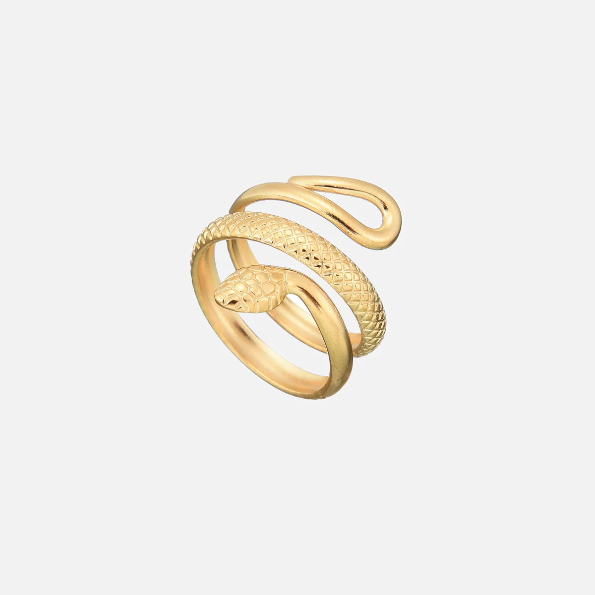 Adjustable Snake Ring Intricate Design Unique Statement Accessory 1