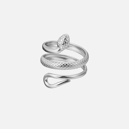 Adjustable Snake Ring Intricate Design Unique Statement Accessory 2