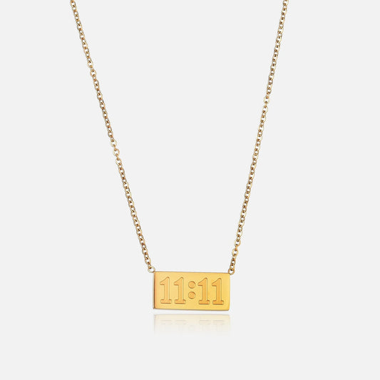 18K Gold Plated Necklace Unique Design for Manifestation 11:11 0
