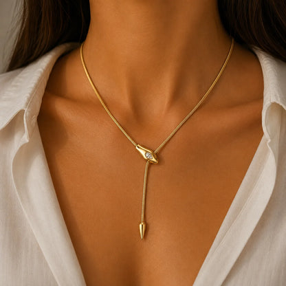 Necklace Elegant Drop Design Waterproof Hypoallergenic Everyday Wear