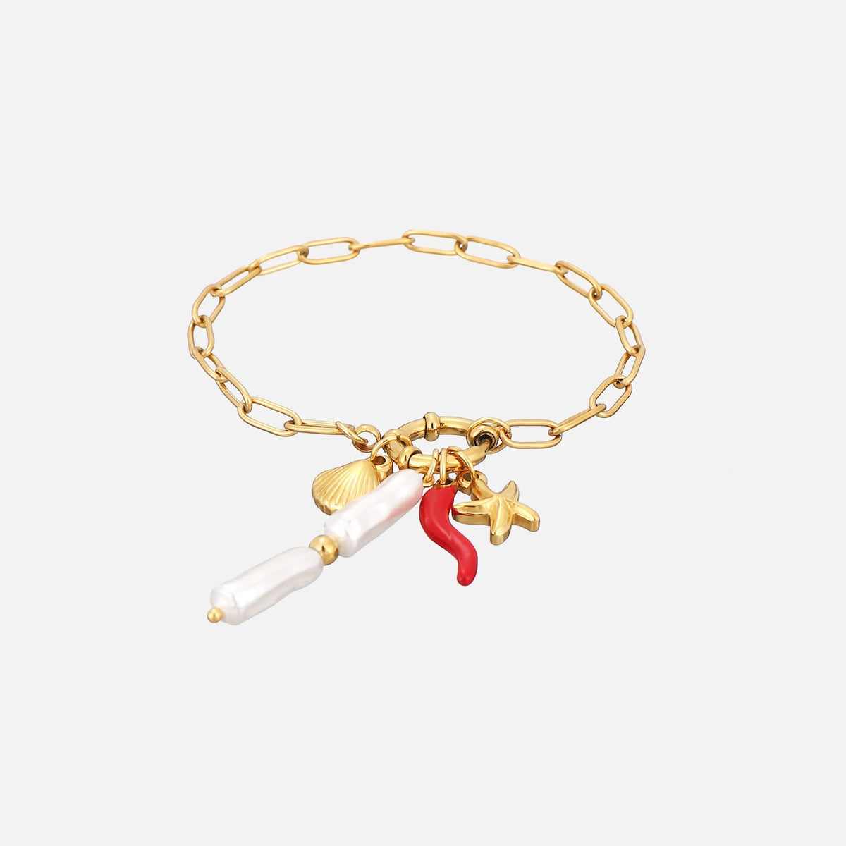 bracelet colorful shells pearls — Bracelet Colorful Shells and Pearls Waterproof Lightweight Design