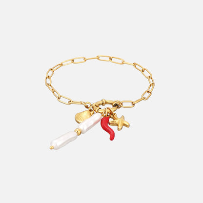bracelet colorful shells pearls — Bracelet Colorful Shells and Pearls Waterproof Lightweight Design