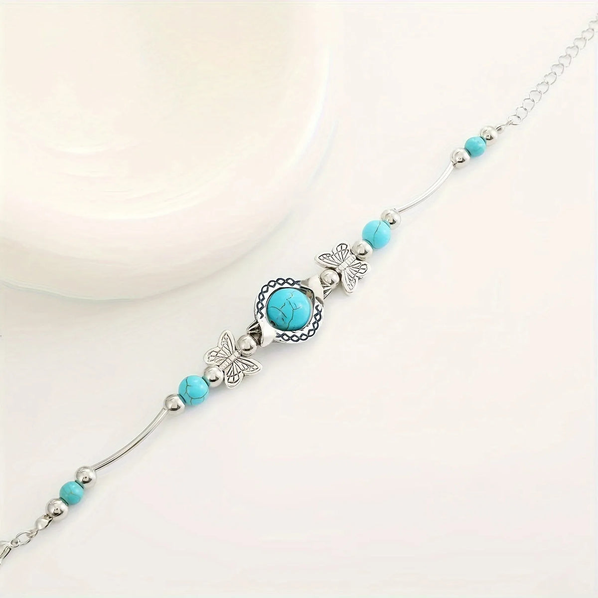 Bracelet White Gold Butterfly Design Adjustable for Any Occasion 3