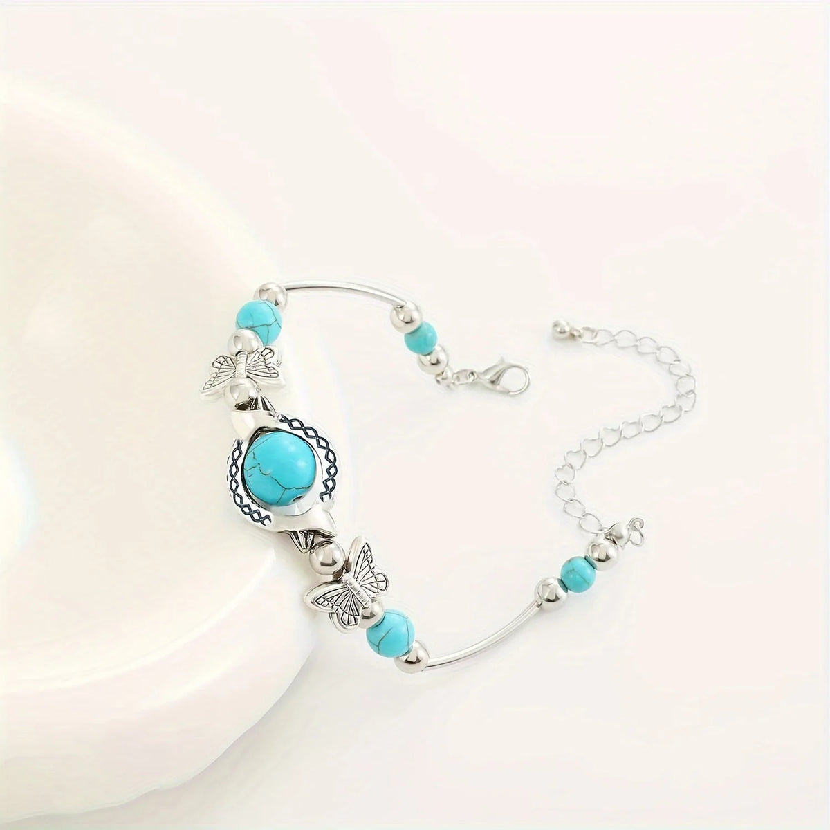 Bracelet White Gold Butterfly Design Adjustable for Any Occasion 4